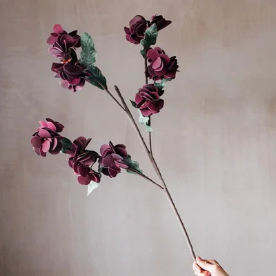 Graham & Green Faux Plum Alocasia Stem