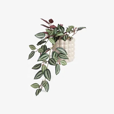 Habitat Habitat Artificial Floral Bobble Ceramic Plant - Green