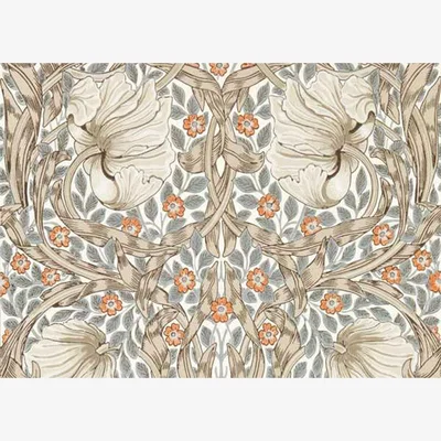 Heal's Morris & Co Pimpernel Linen/Coral Wallpaper