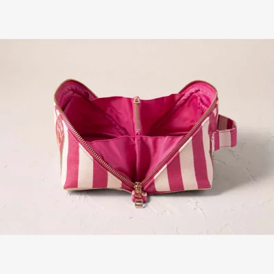 Heal's Elizabeth Scarlett Tulip Stripe Open Flat Makeup Bag