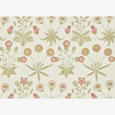 Heal's Morris & Co Daisy Coral/Manilla Wallpaper