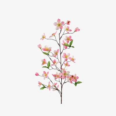 John Lewis Floralsilk Artificial Plum Blossom Spray, 81cm, Pink