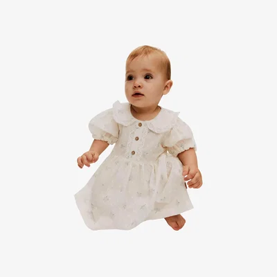 John Lewis WHEAT Baby Adele Dress, Blue Flowers