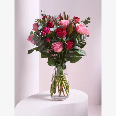 John Lewis John Lewis Valentine's Day Luxury Mixed Roses Hand Tied Bouquet (Delivery on 14 February)
