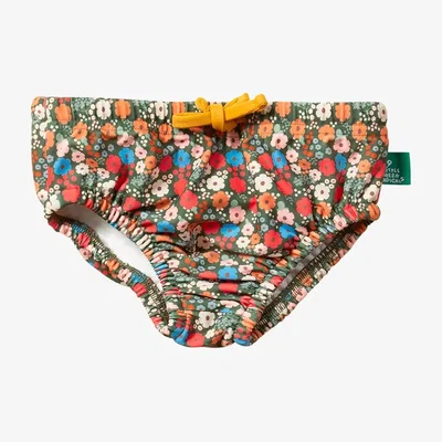 John Lewis Little Green Radicals Kids' Flowers Swim Nappy, Multi