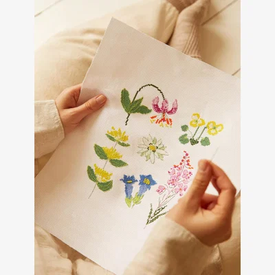 John Lewis DMC Meadow Flowers Cross Stitch Kit