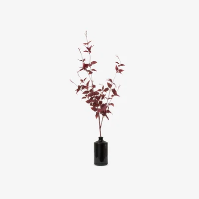 John Lewis Truly Artificial Leafed Stem, Burgundy