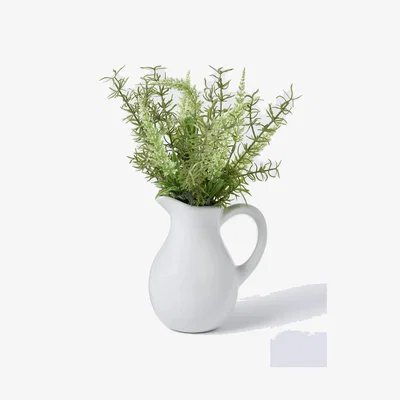 John Lewis John Lewis Artificial Foliage in Ceramic Jug, White