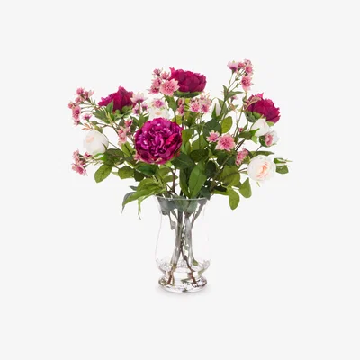 John Lewis Floralsilk Artificial Peony, Rose & Astrantia in Vase