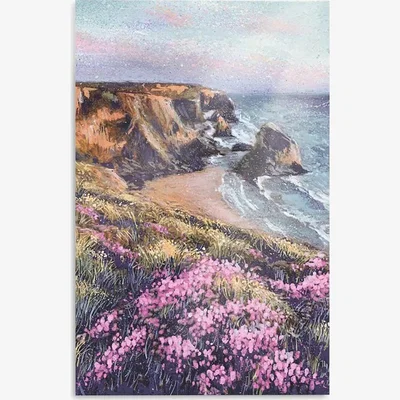 John Lewis Art File Flowers On The Coast Blank Greeting Card