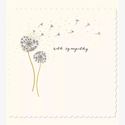 John Lewis The Proper Mail Company Flowers With Petals In Wind Sympathy Card