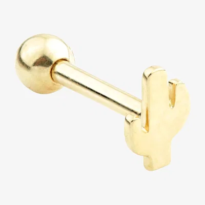 John Lewis Tish Lyon 9ct Gold Cactus Barbell Earring, Single