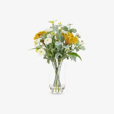 John Lewis Floralsilk Artificial Ranunculus & Celosia in Vase