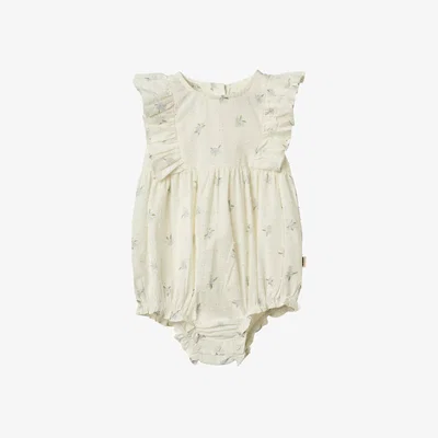John Lewis WHEAT Baby Emmaline Romper, Blue Flowers
