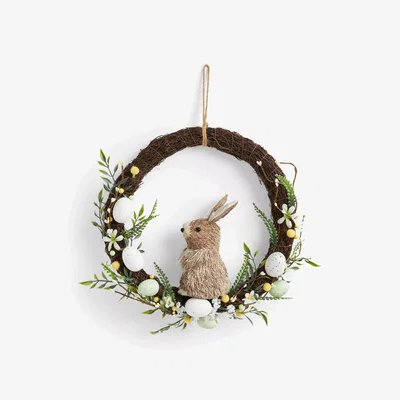 John Lewis John Lewis Straw Bunny Wreath