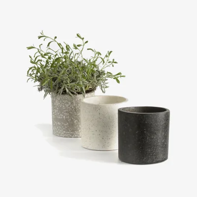 La Redoute Set of 3 Boham 12cm Diameter Terrazzo Flower Pots