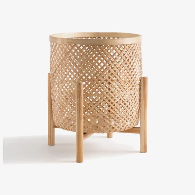 La Redoute Bambu 40cm Diameter Bamboo Flowerpot with Stand