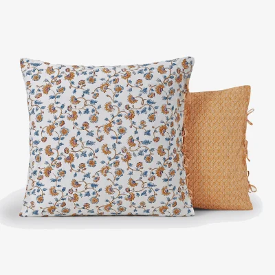 La Redoute Indian Flower Washed Cotton Pillowcase