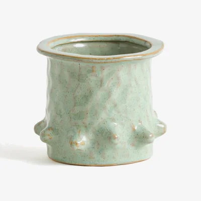 La Redoute Ivaneo 14cm Diameter Enamelled Stoneware Flower Pot