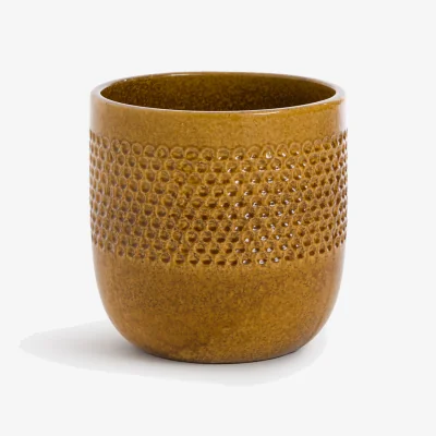 La Redoute Lulita 33cm Diameter Enamelled Terracotta Flowerpot
