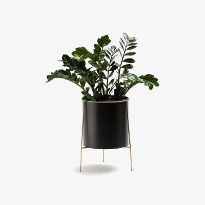 La Redoute Inaya 30cm Diameter Metal Raised Flowerpot