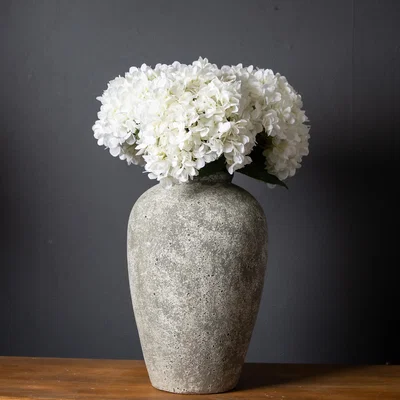 La Redoute Pack of 3 73cm Artificial Oversized White Hydrangea Stems