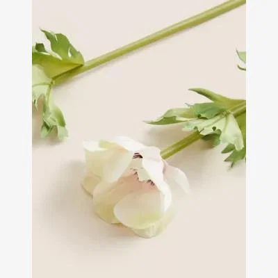 Marks & Spencer Moss & Sweetpea Set of 3 Artificial Anemone Single Stems - White, White