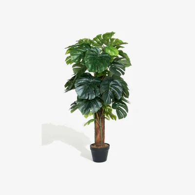 Marks & Spencer Blooming Artificial Artificial 4ft Monstera House Plant on Pole Green