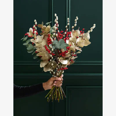 Marks & Spencer M&S Flower Market Ilex & Gold Eucalyptus Bouquet