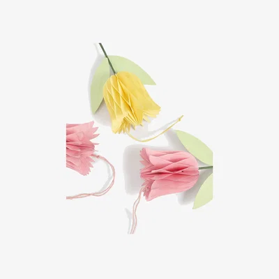 Marks & Spencer M&S Collection 3pk Paper Hanging Tulip Decorations - Multi, Multi