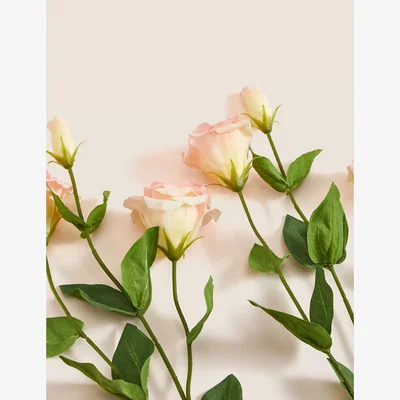 Marks & Spencer Moss & Sweetpea Set of 2 Artificial Real Touch Lisianthus Stems - Pink, Pink