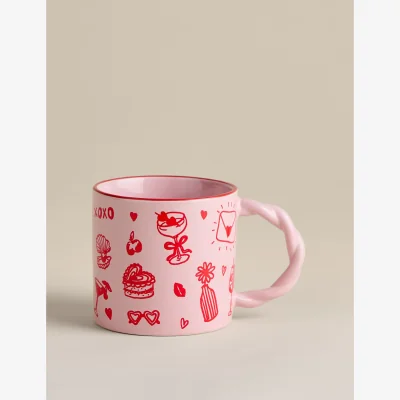 Marks & Spencer M&S Colour Change Valentine's Mug Pink Mix
