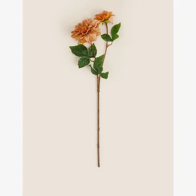 Marks & Spencer Moss & Sweetpea Set of 2 Artificial Real Touch Dahlia Stems - Orange, Orange,Pink