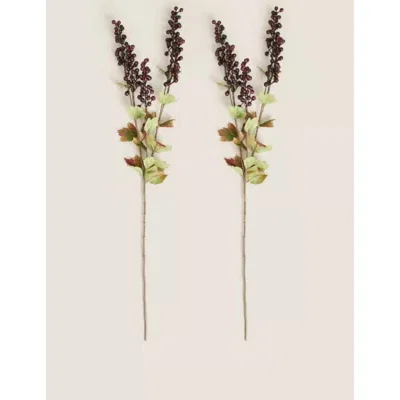 Marks & Spencer M&S Set of 2 Artificial Berry Single Stems - Deep Red, Deep Red