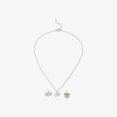 Marks & Spencer M&S Occasion Charm Neckwear Flowers Silver