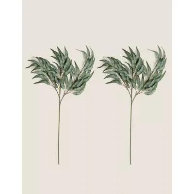 Marks & Spencer M&S Set of 2 Artificial Willow Sprays - Green Mix, Green Mix