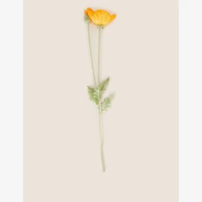 Marks & Spencer Moss & Sweetpea Set of 2 Artificial Poppy Single Stems - Orange, Orange