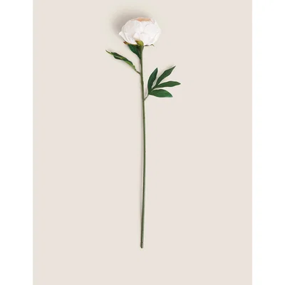 Marks & Spencer M&S Set of 3 Artificial Closed Peonies - Cream, Cream