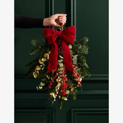 Marks & Spencer M&S Flower Market Festive Real Red Door Swag