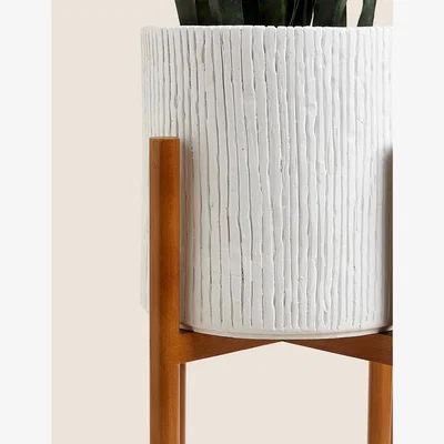 Marks & Spencer Moss & Sweetpea Artificial Sansevieria Plant in Concrete Pot - Green, Green