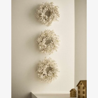 Marks & Spencer M&S 3 Pack White Berry Wreaths White