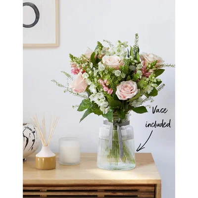 Marks & Spencer M&S  Pink Rose Bouquet & Vase (Delivery from 24th May 2022)