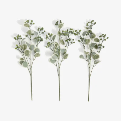 Marks & Spencer M&S Artificial Berry Filler Single Stem Trio Green