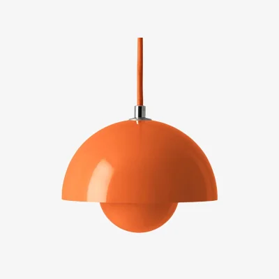 Made in Design Flowerpot VP10 Pendant metal orange / Ø16 cm - By Verner Panton, 1968 - &tradition
