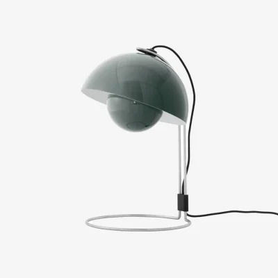 Made in Design Flowerpot VP4 Table lamp metal grey / H 36 cm - By Verner Panton, 1968 - &tradition