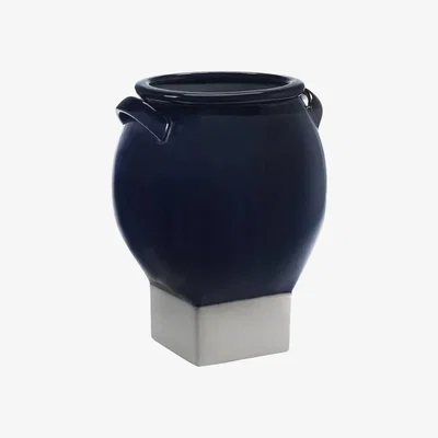 Made in Design Rosamar 08 Flowerpot ceramic blue / Ø 39 cm x H 48.5 cm - Serax