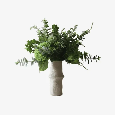 Nordic Nest Botané Deep Green artificial bouquet Hydrangea-wildflowers-eucalyptus-scabious stem 15 pcs