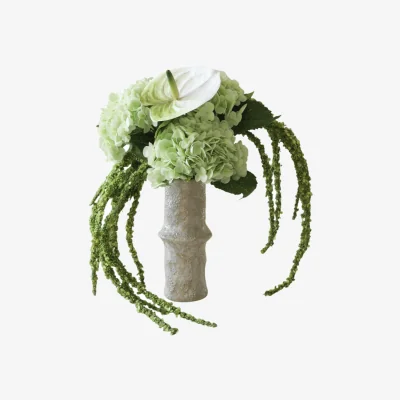 Nordic Nest Botané Artificial flower bouquet Dewdrop Symphony Hydrangea light green anthurium amaranth 6 pcs