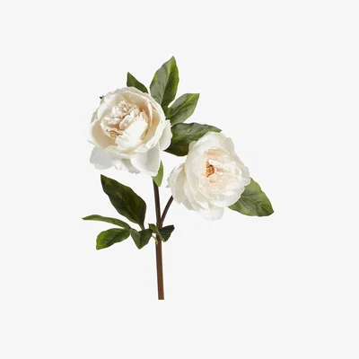 OKA Faux Double Peony Stem - White