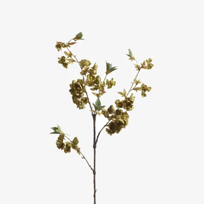 OKA OKA, Cherry Blossom Stem - Green, Faux Flower Stem